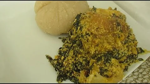 DELICIOUS NIGERIAN EGUSI SOUP WITH BITTERLEAF:Easy delicious Nigerian egusi soup, with bitterleaf.