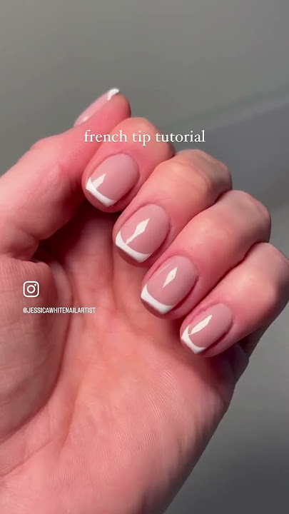 French tip tutorial easy at home #trending #nails #nailtutorial #frenchtip #frenchtiptutorial #howto