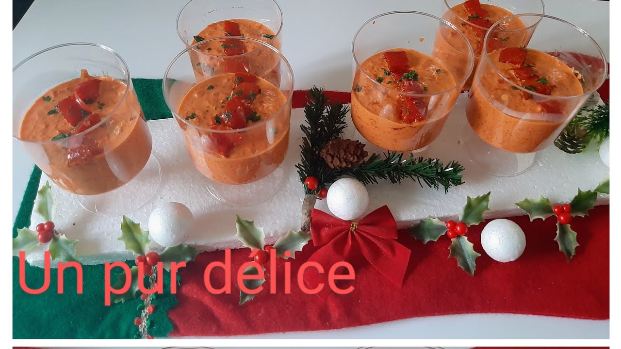 verrine de crème de poivrons et mascarpone#pour un apéritif réussi# pour épater vos invités