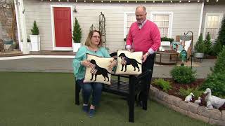 Plow and Hearth Outdoor Square Patriotic Pooch Pillow on QVC