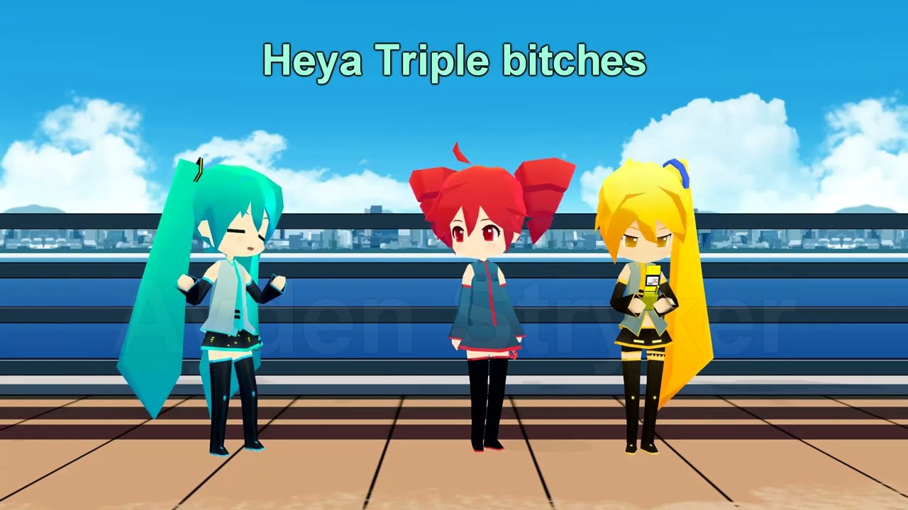 [MMD Talkloid] Miku's new Voicebank ft. Triple Baka Squad