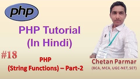 String Function in PHP | Part-2 | 2020 | In Hindi