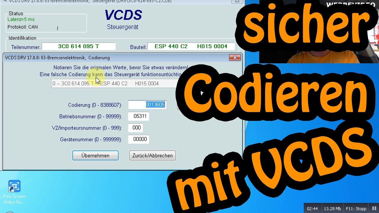 Codieren mit VCDS - Backup Datei erstellen! ? ? ? - YouTube