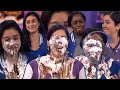 Gameshow contestants pied in the face