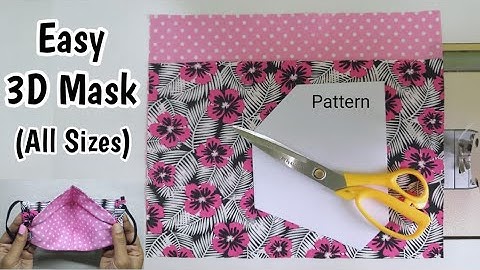 🔥🔥New Version - NO FOG ON GLASSES - Simple Fabric 3D Face Mask Sewing Tutorial is very Fast & Easy💯👌