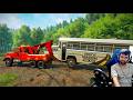 බස් එක කැඩිලා | showrunner multiplayer | #snow #snowrunner #srilankabus