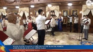 President Ferdinand Marcos Jr. administers oath-taking of Ilocos Norte officials