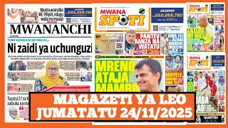 Magazeti Ya Leo Novemba 242025 Ijumatatumagazeti Ya Michezo Leo Asubuhijumatatuyanga