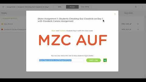 Edit, Assignment, and View Work Tabs in Classkick