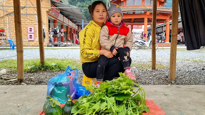 Single mother: harvesting green vegetables to sell - daily life of mother and daughter - DayDayNews