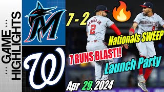 Nationals vs Marlins [Highlights] Amazing game | Nationals earn a 4-game sweep in Miami! ⚾👌