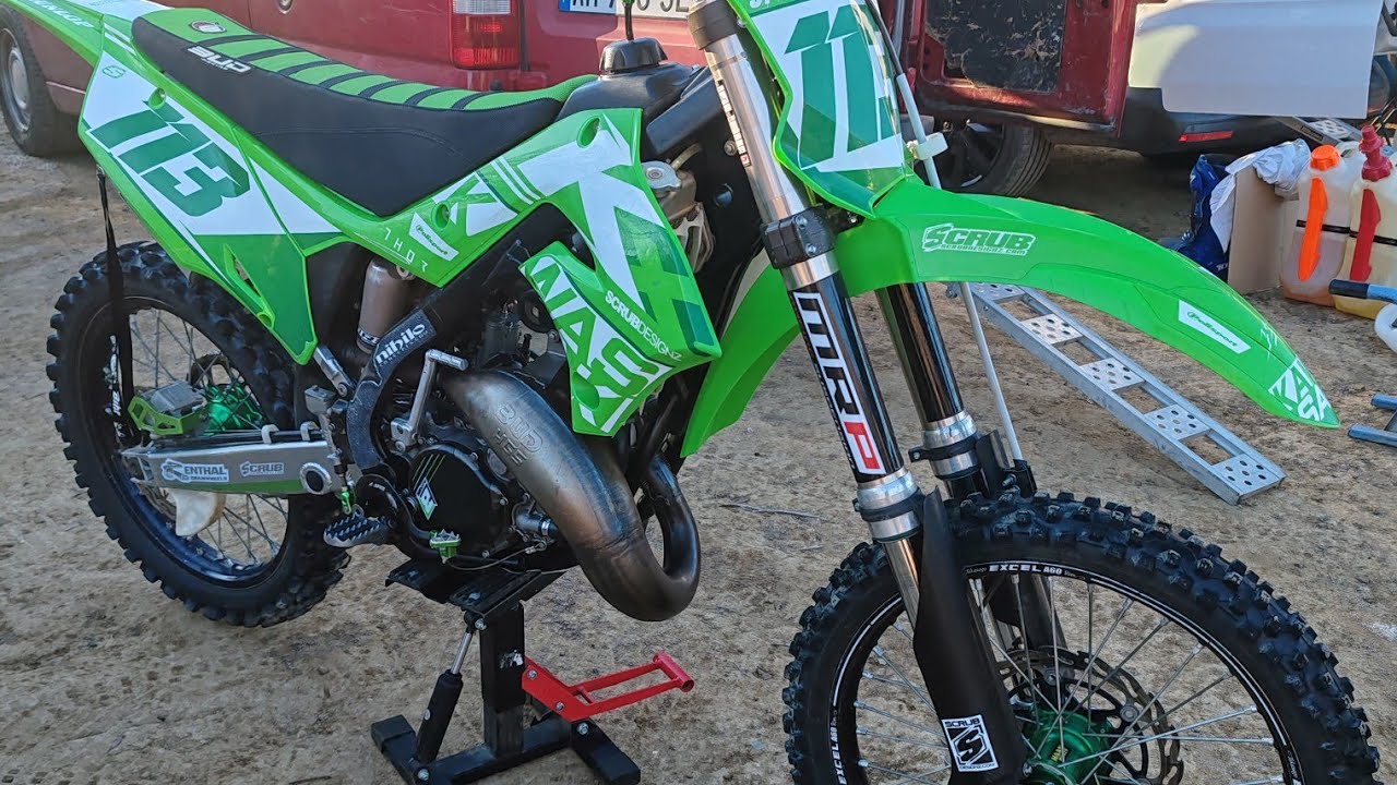 SORTIE CROSS GELÉE 29.12.2024  144KX-125 Yz #kawasaki #125kx #mx