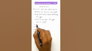 Analytical geometry / exercise 5.2 / Qn. 4(iii) #easy #tutorial
