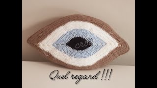 TUTO crochet : Comment faire un coussin oeil ! facile et toute taille au crochet