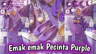 viral di media sosial  TikTok,,video seorang emak-emak pencinta warna ungu sejati.