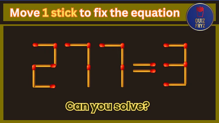Only 5% can solve these Equations - The ultimate Matchstick Puzzle Challenge! #maths #quiz #iqtest