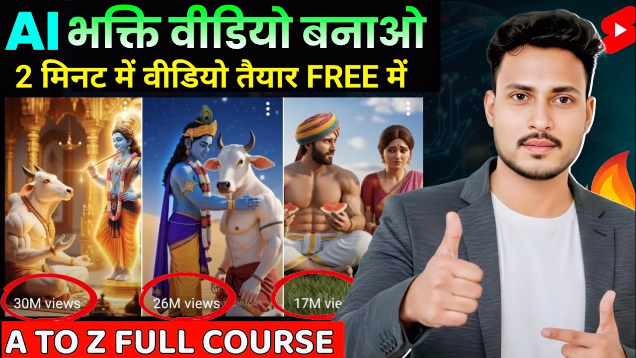 AI से 2 Minute में भक्ति वीडियो बनाओ | Viral भक्ति Shorts कैसे बनाएं | bhakti shorts 