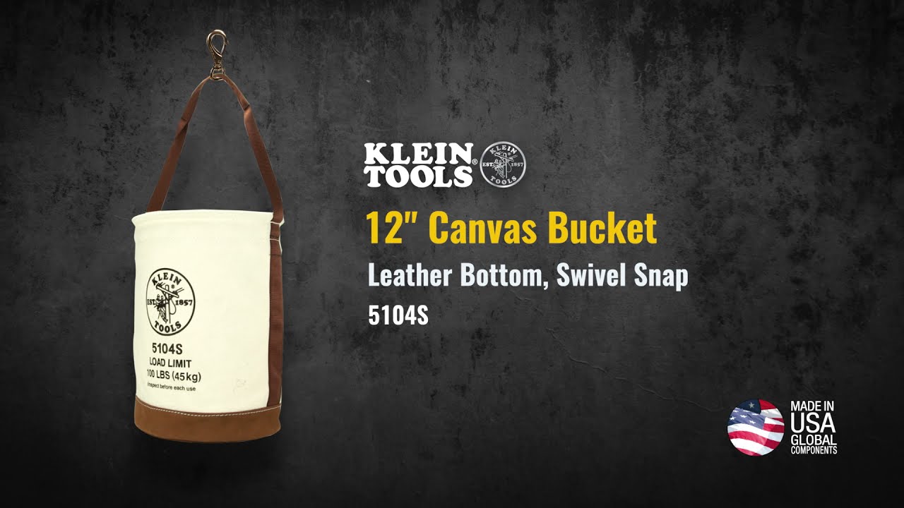 Canvas Bucket with Closing Top, 17-Inch - 5104CLR17