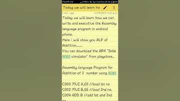 Assembly language simulator in Android phone