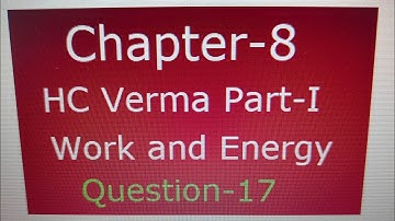 HC Verma - I  Chapter-8 Work and Energy  Q: 17