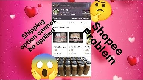 How to fix the selected shipping option cannot be applied to the product | Shopee Problem