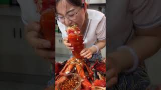 ShortMokBangAMSRJapangirlindian cute girl eat Big Lobster