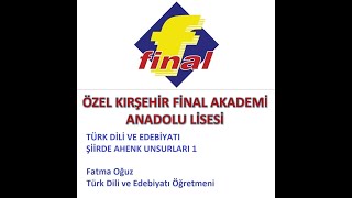Şi̇i̇rde Ahenk Unsurlari 1