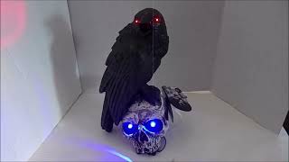 Talk Back Spooky Repeat What You Say Raven Animated Halloween Decor