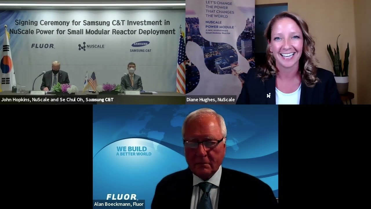 Virtual Signing Ceremony: Samsung C&T, NuScale Power and Fluor Corporation