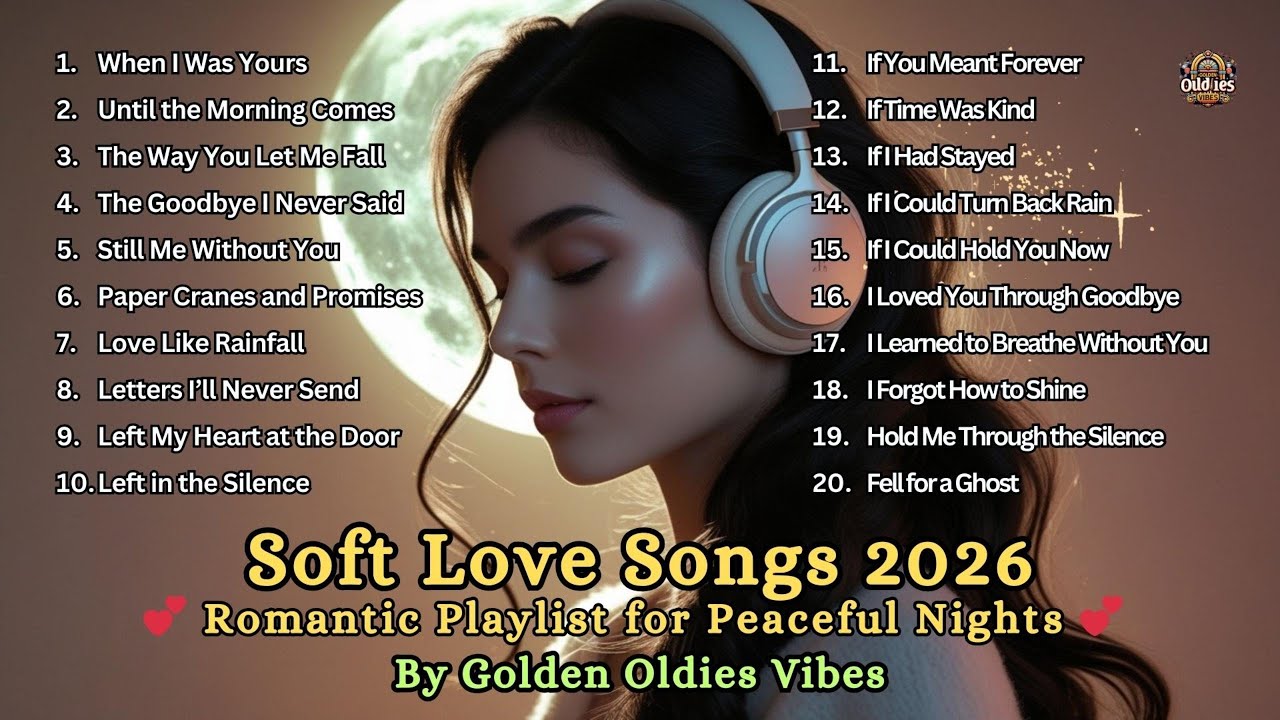 Soft Love Songs 2026 🌙 Heartfelt Romantic Playlist for Night Relaxation 