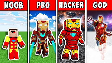 Minecraft NOOB vs PRO vs HACKER vs GOD: IRON MAN EVOLUTION