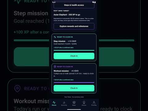 NeonShift — uncut device recording: two daily claims on a Solana Seeker (devnet, build 21)