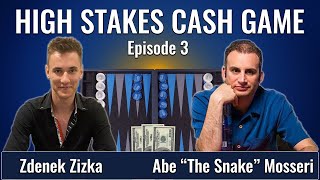 High Stakes Backgammon Cash Game Ep 3: Zdenek Zizka vs Abe "The Snake" Mosseri
