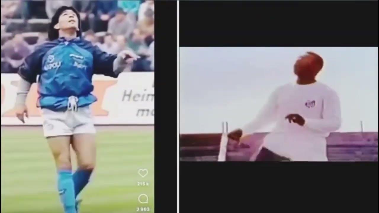 Pele and Maradona juggling moments ️ ️ football soccer YouTube