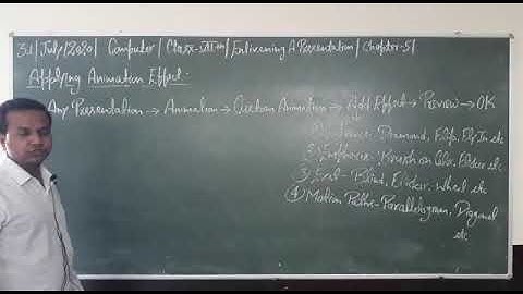 class-7th Enlivening A Presentation