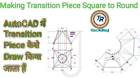 Development of Transition Piece Square to Round, #Cone, #Transition,