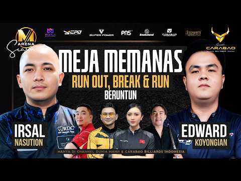 THE TABLE HEATS UP, RUN OUT AND BREAK & RUN CONSECUTIVE ‼️ Irsal Nasution Vs Edward Koyongian ‼️ ...