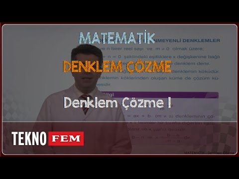 YGS-LYS MATEMATİK - Denklem Çözme 1