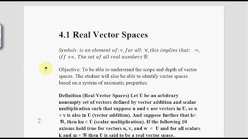 4 1 Real Vector Spaces