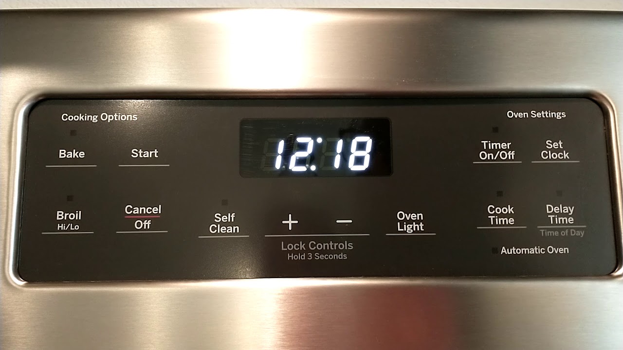 GE Oven - Set Clock - Change Time - YouTube