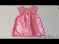 Vestido INFANTIL Com Pala De Crochê e Saia De Cetim