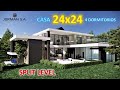 Luxury House Design Plan (24x24 metros) Split-level