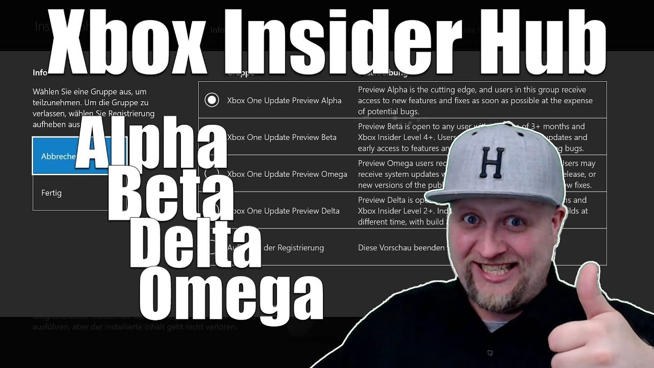 Xbox One Insider Hub Infos zu Alpha, Beta, Delta & Omega - YouTube