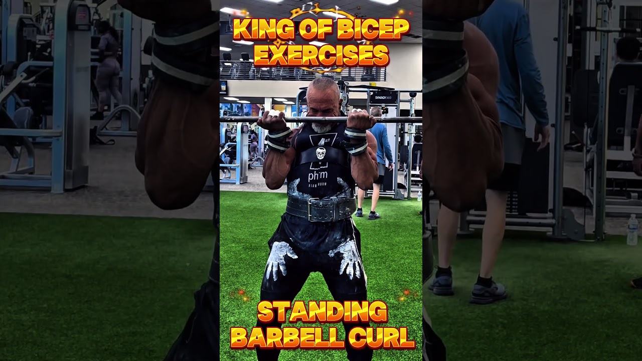 THE KING OF BICEP EXERCISES STANDING BARBELL CURL #workout #motivation #CURLS #biceps #workouttips
