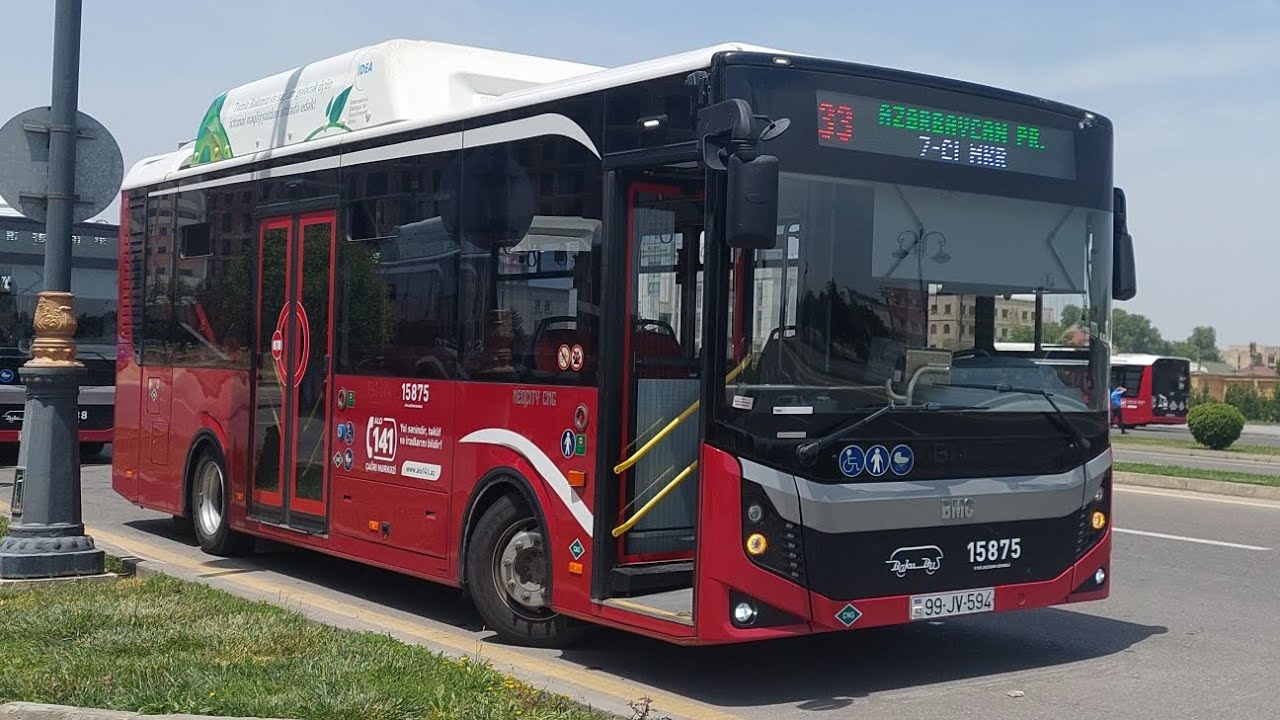 Bakı:(33 saylı avtobus):Səfər:(Dərnəgül m/st-28 Mall t/m)