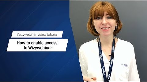 Wildix Wizywebinar Video Tutorial - Enable Access