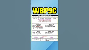 WBPSC recruitment 2022 || #latest #shorts #viral