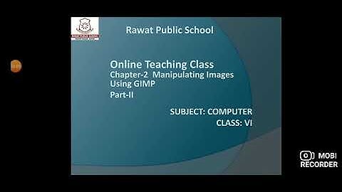 Computer I Class 6 I Ch-2 Manipulating Images Using GIMP I Part-II