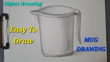 How To Draw ObjectDrawing - Mug For Elementary, Intermediate Exam & School Students | Realistic Draw