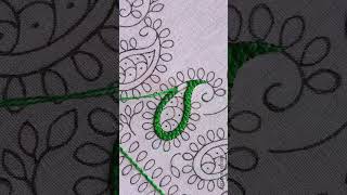 Hand Embroidery Design,Dress Borderline Embroidery Stitch,হাতের কাজের জামার নিচের ডিজাইন সেলাই।